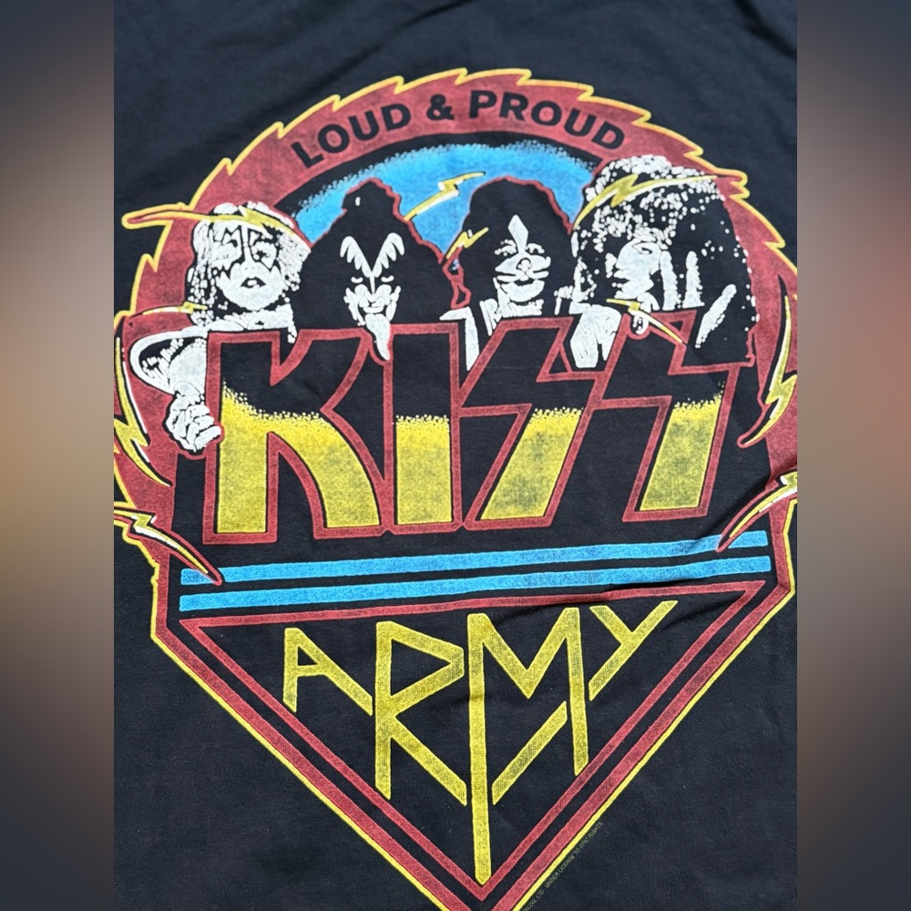 Gildan Unisex KISS Army Graphic T-Shirt - Black and Yellow